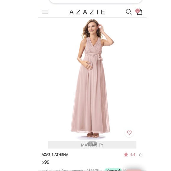 Azazie Athena Maternity Dress - Picture 1 of 7